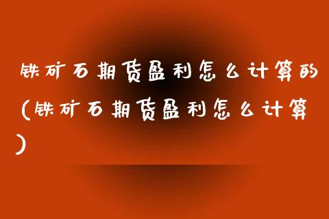 铁矿石期货盈利怎么计算的(铁矿石期货盈利怎么计算)_https://www.boyangwujin.com_期货直播间_第1张