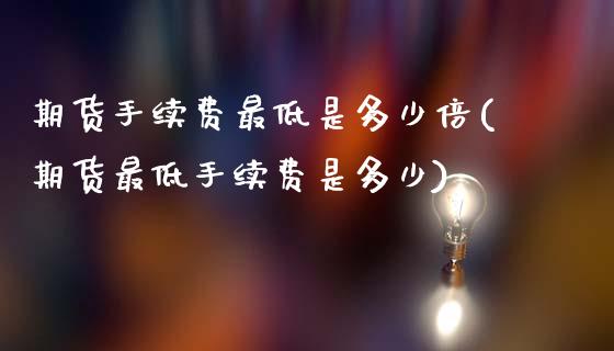 期货手续费最低是多少倍(期货最低手续费是多少)_https://www.boyangwujin.com_内盘期货_第1张