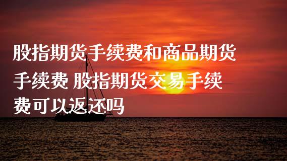 股指期货手续费和商品期货手续费 股指期货交易手续费可以返还吗