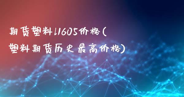 期货塑料l1605价格(塑料期货历史最高价格)_https://www.boyangwujin.com_道指期货_第1张