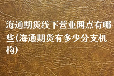 海通期货线下营业网点有哪些(海通期货有多少分支机构)_https://www.boyangwujin.com_原油期货_第1张