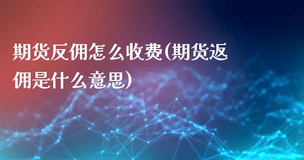 期货反佣怎么收费(期货返佣是什么意思)_https://www.boyangwujin.com_期货科普_第1张