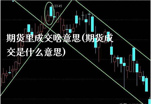 期货里成交啥意思(期货成交是什么意思)_https://www.boyangwujin.com_期货直播间_第1张