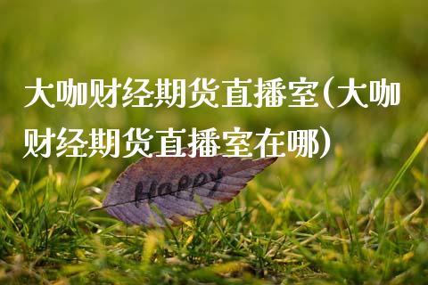 大咖财经期货直播室(大咖财经期货直播室在哪)_https://www.boyangwujin.com_期货直播间_第1张