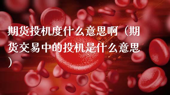 期货投机度什么意思啊（期货交易中的投机是什么意思）_https://www.boyangwujin.com_纳指期货_第1张
