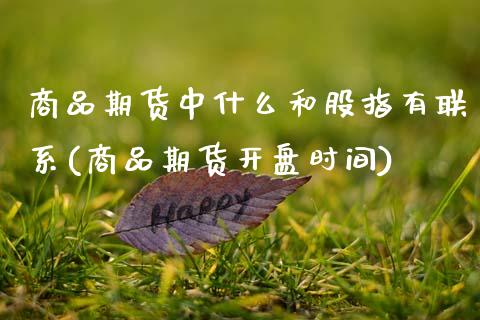 商品期货中什么和股指有联系(商品期货开盘时间)