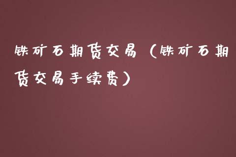 铁矿石期货交易（铁矿石期货交易手续费）