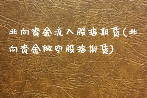 北向资金流入股指期货(北向资金做空股指期货)_https://www.boyangwujin.com_期货直播间_第1张
