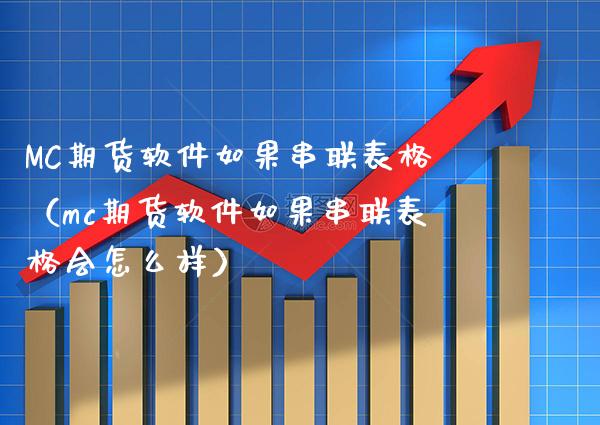 MC期货软件如果串联表格（mc期货软件如果串联表格会怎么样）