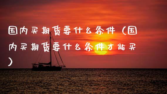 国内买期货要什么条件（国内买期货要什么条件才能买）_https://www.boyangwujin.com_期货直播间_第1张