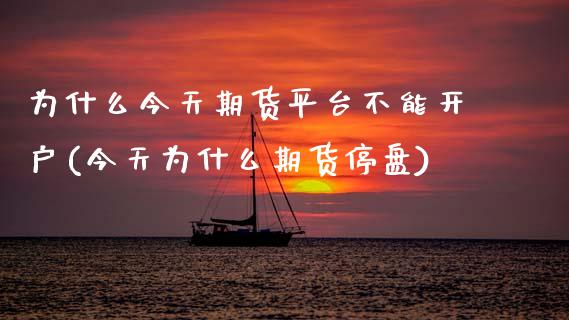 为什么今天期货平台不能开户(今天为什么期货停盘)_https://www.boyangwujin.com_期货直播间_第1张