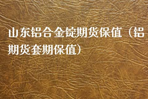 山东铝合金锭期货保值（铝期货套期保值）