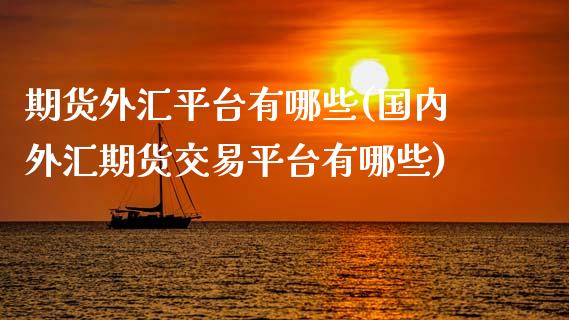 期货外汇平台有哪些(国内外汇期货交易平台有哪些)_https://www.boyangwujin.com_期货直播间_第1张