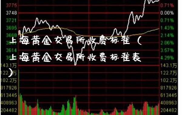 上海黄金交易所收费标准（上海黄金交易所收费标准表）