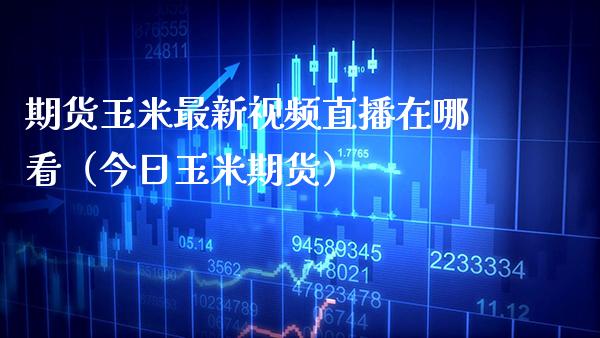 期货玉米最新视频直播在哪看（今日玉米期货）_https://www.boyangwujin.com_期货直播间_第1张