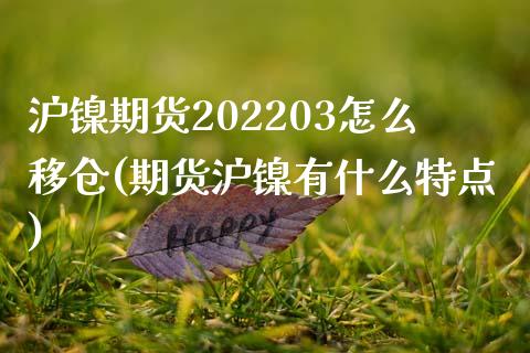 沪镍期货202203怎么移仓(期货沪镍有什么特点)