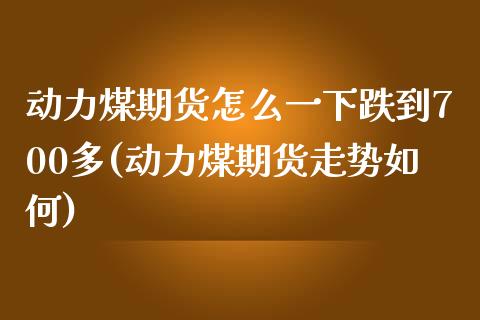 动力煤期货怎么一下跌到700多(动力煤期货走势如何)_https://www.boyangwujin.com_期货直播间_第1张