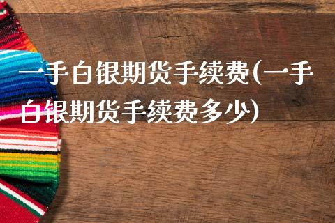 一手白银期货手续费(一手白银期货手续费多少)_https://www.boyangwujin.com_期货直播间_第1张