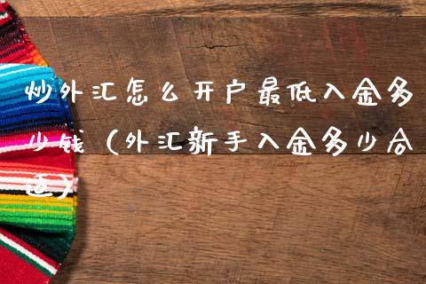 炒外汇怎么开户最低入金多少钱（外汇新手入金多少合适）