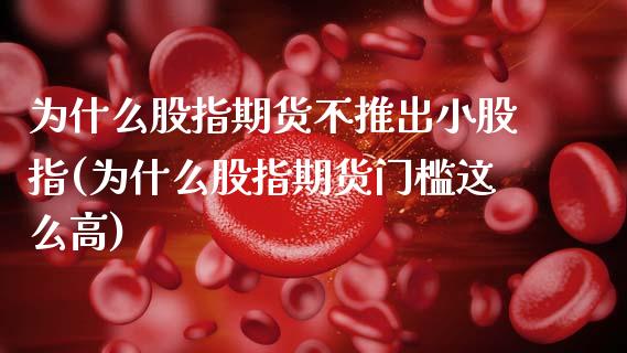 为什么股指期货不推出小股指(为什么股指期货门槛这么高)_https://www.boyangwujin.com_期货直播间_第1张