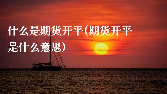 什么是期货开平(期货开平是什么意思)