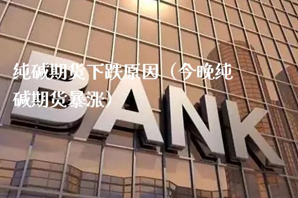 纯碱期货下跌原因（今晚纯碱期货暴涨）