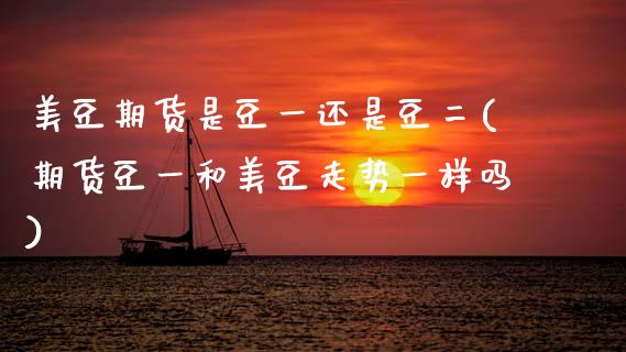 美豆期货是豆一还是豆二(期货豆一和美豆走势一样吗)_https://www.boyangwujin.com_道指期货_第1张