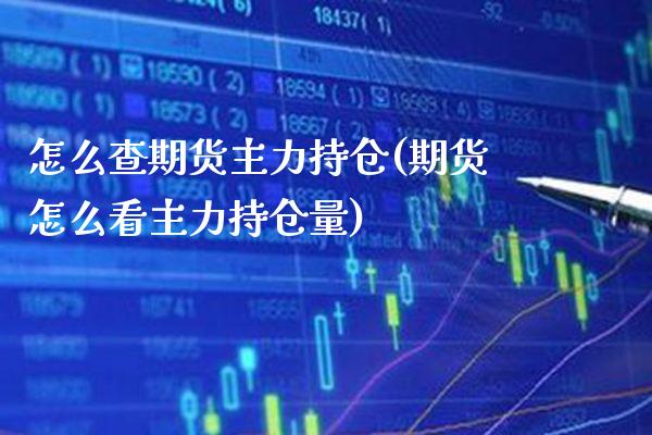 怎么查期货主力持仓(期货怎么看主力持仓量)