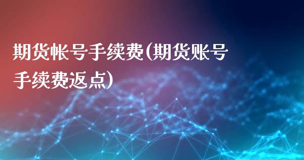 期货帐号手续费(期货账号手续费返点)_https://www.boyangwujin.com_期货直播间_第1张