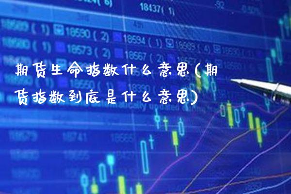 期货生命指数什么意思(期货指数到底是什么意思)_https://www.boyangwujin.com_道指期货_第1张
