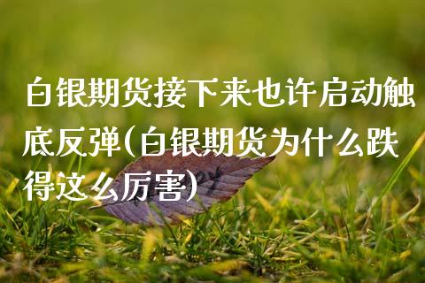 白银期货接下来也许启动触底反弹(白银期货为什么跌得这么厉害)