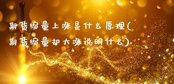 期货缩量上涨是什么原理(期货缩量却大涨说明什么)_https://www.boyangwujin.com_纳指期货_第1张