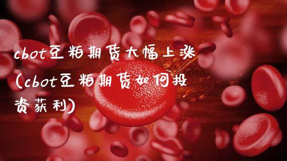 cbot豆粕期货大幅上涨(cbot豆粕期货如何投资获利)_https://www.boyangwujin.com_期货直播间_第1张
