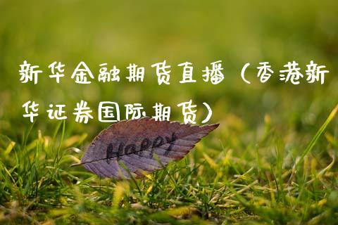新华金融期货直播（香港新华证券国际期货）_https://www.boyangwujin.com_期货直播间_第1张