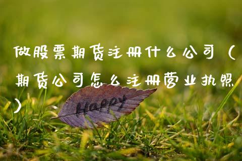 做股票期货注册什么公司（期货公司怎么注册营业执照）