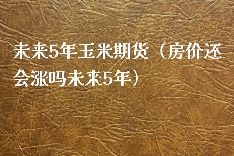 未来5年玉米期货（房价还会涨吗未来5年）