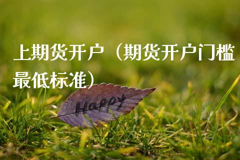 上期货开户（期货开户门槛最低标准）_https://www.boyangwujin.com_期货直播间_第1张