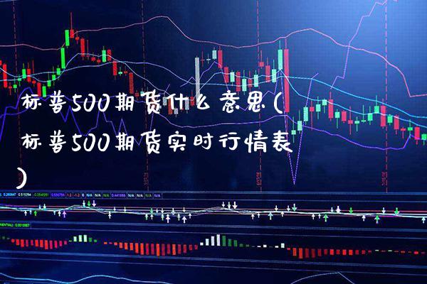 标普500期货什么意思(标普500期货实时行情表)_https://www.boyangwujin.com_期货直播间_第1张