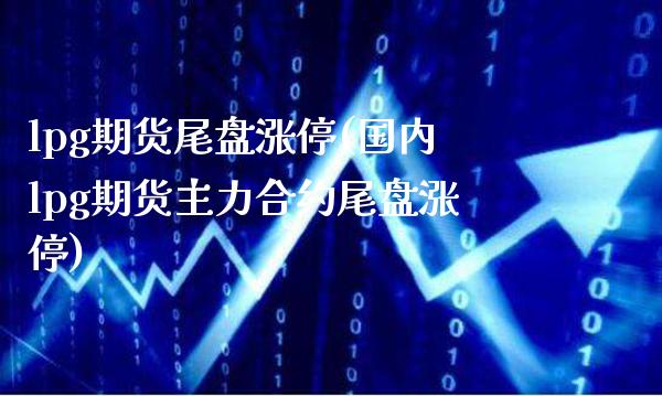lpg期货尾盘涨停(国内lpg期货主力合约尾盘涨停)_https://www.boyangwujin.com_黄金期货_第1张