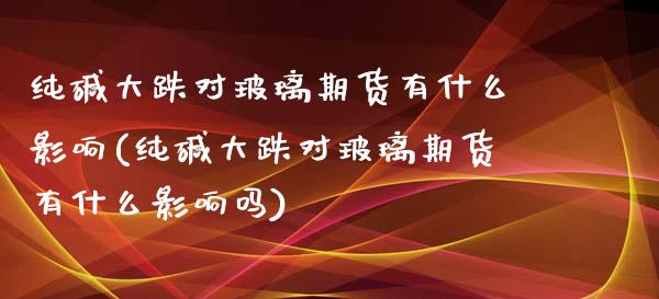 纯碱大跌对玻璃期货有什么影响(纯碱大跌对玻璃期货有什么影响吗)