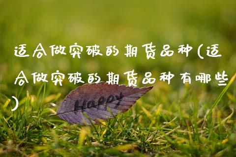 适合做突破的期货品种(适合做突破的期货品种有哪些)
