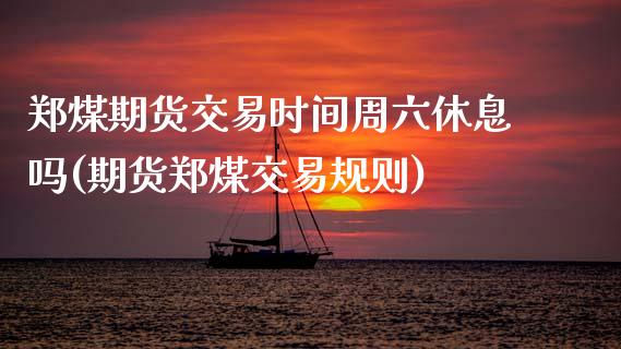 郑煤期货交易时间周六休息吗(期货郑煤交易规则)_https://www.boyangwujin.com_期货直播间_第1张