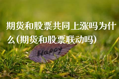 期货和股票共同上涨吗为什么(期货和股票联动吗)_https://www.boyangwujin.com_期货直播间_第1张