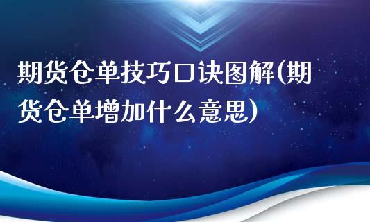 期货仓单技巧口诀图解(期货仓单增加什么意思)