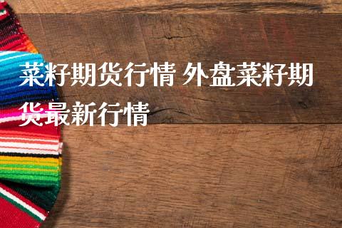 菜籽期货行情 外盘菜籽期货最新行情_https://www.boyangwujin.com_期货直播间_第1张