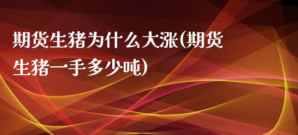 期货生猪为什么大涨(期货生猪一手多少吨)_https://www.boyangwujin.com_黄金期货_第1张