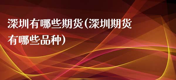 深圳有哪些期货(深圳期货有哪些品种)_https://www.boyangwujin.com_纳指期货_第1张