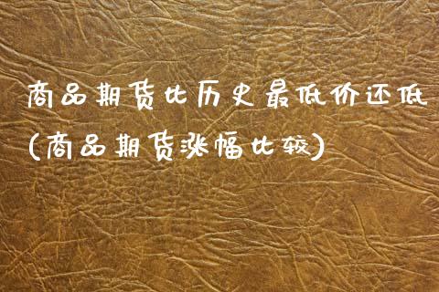 商品期货比历史最低价还低(商品期货涨幅比较)_https://www.boyangwujin.com_期货直播间_第1张