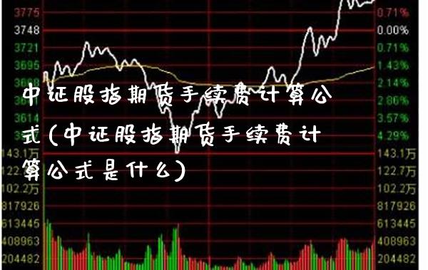 中证股指期货手续费计算公式(中证股指期货手续费计算公式是什么)_https://www.boyangwujin.com_期货直播间_第1张