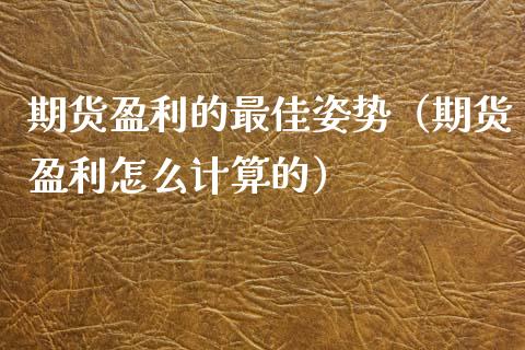 期货盈利的最佳姿势（期货盈利怎么计算的）